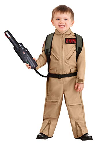 Fun Costumes Ghostbusters Costume with Proton Pack Accessory for Toddlers, Ghostbusters Jumpsuit, Ghost Hunter for Halloween 2T