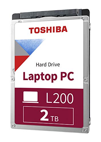 Toshiba HDWL120XZSTA L200 2TB Laptop PC Internal Hard Drive 5400 RPM SATA 6Gb/s 128 MB Cache 2.5' 9.5mm Height - 2000 Internal Bare/OEM Drive