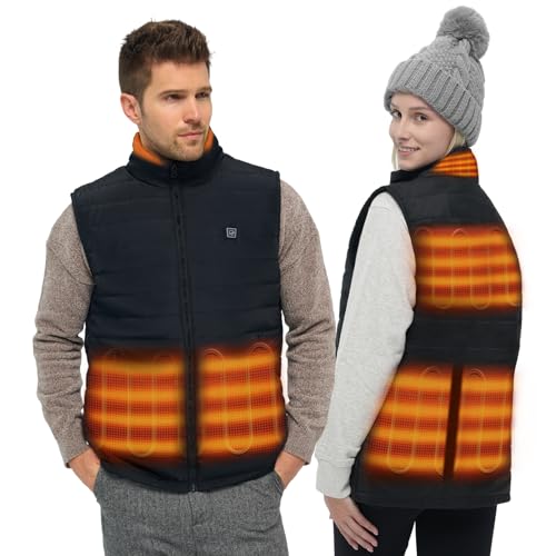 DR.PREPARE USB Heated Vest for Men and Women, 3 Heating Levels, Lightweight and Adjustable Warming Vest for Hiking and Skiing