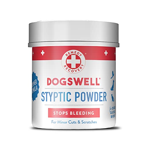 DOGSWELL Remedy Recovery Styptic Blood Stopper Powder for Dogs & Cats 1.5 oz. Container