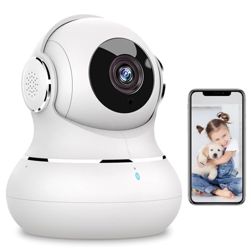 litokam Security Camera Indoor 2K, 360 Pan/Tilt Cameras for Home Security for Pets/Dog with Phone App, Baby Camera Monitor with Motion Detection, 2.4G WiFi Camera with Night Vision & 2-Way Audio