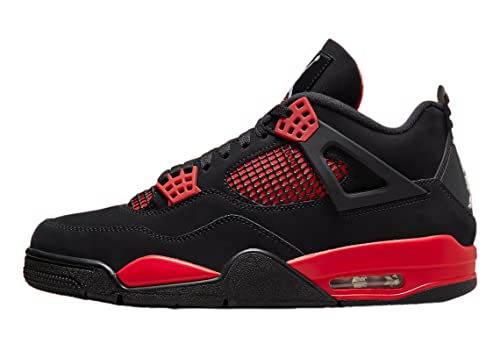 Nike Jordan Mens Air Jordan 4 Retro CT8527 016 Red Thunder - Size 11, Black/White-red