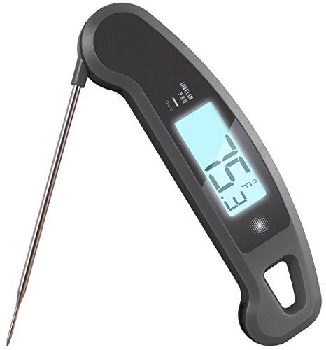 Lavatools PX1D Javelin PRO Duo Ultra Fast Professional Digital Instant Read Meat Thermometer for Grill and Cooking, 4.5' Probe, Auto-Rotating Backlit Display, Splash Resistant – Sesame