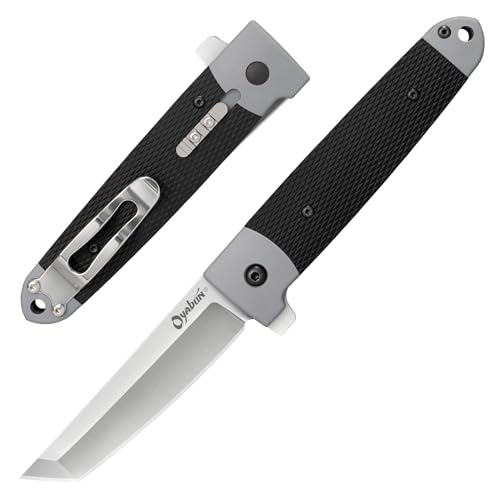 Cold Steel Oyabun 3.5' 4034SS Tanto Point Razor-Sharp Blade 4.75' Griv-Ex Handle Everyday Carry Pocket Folding Knife w/Spring Leaf Lock