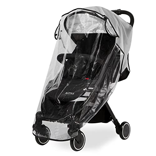 Clear Stroller Rain Cover, Universal Travel Weather Shield Breathable Baby Stroller Rain Cover for Windproof, Waterproof, Protect from Sun Dust Snow