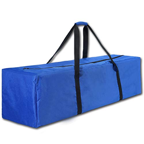Sports Duffle Bag - Extra Large Travel Duffel Luggage Bag with Upgrade Zipper, Durable & Water Resistant, Black (Blue 45inch)