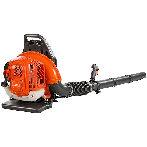 JellyMoving 65CC Gas Powered Backpack Leaf Blower 850CFM 2-Cycle Gasoline Powered Leaf Blowers for Lawn Care Yard Snow Blowing, Powerful Clearing Performance, Ergonomic Harness System, Orange