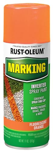 Rust-Oleum 1987830 Specialty Marking Spray Paint, 11 oz, Fluorescent Orange