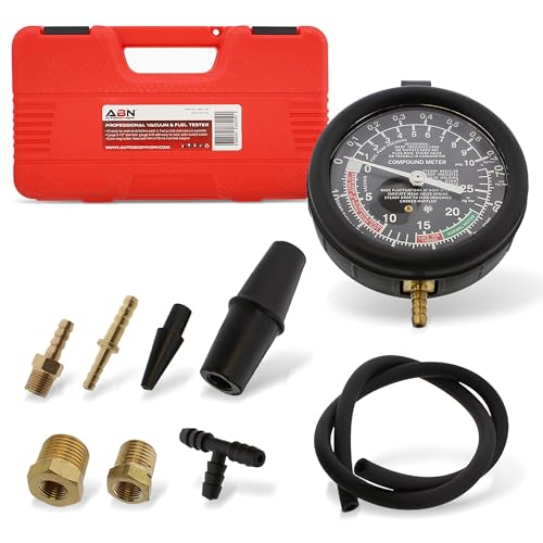 ABN Car Vacuum and Fuel Pump Tester Gauge Kit – Fuel Pump Pressure & Vacuum, Carburetor Intake Manifold, & Vacuum Test