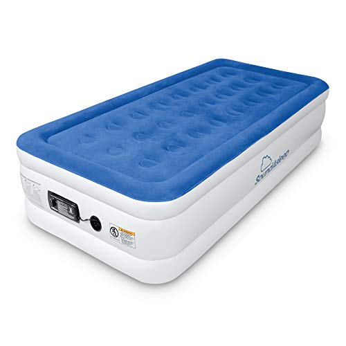 SoundAsleep Dream Series Luxury Air Mattress with ComfortCoil Technology & Built-in High Capacity Pump for Home & Camping- Double Height, Adjustable, Inflatable Blow Up, Portable - Twin XL Size