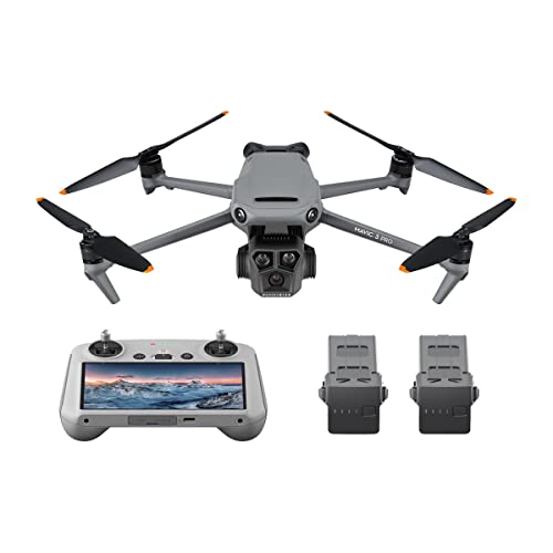 DJI Mavic 3 Pro Fly More Combo with DJI RC, Flagship Triple-Camera Drone with 4/3 CMOS Hasselblad Camera, 15km Video Transmission, 3 Batteries, Charging Hub, FAA Remote ID Compliant