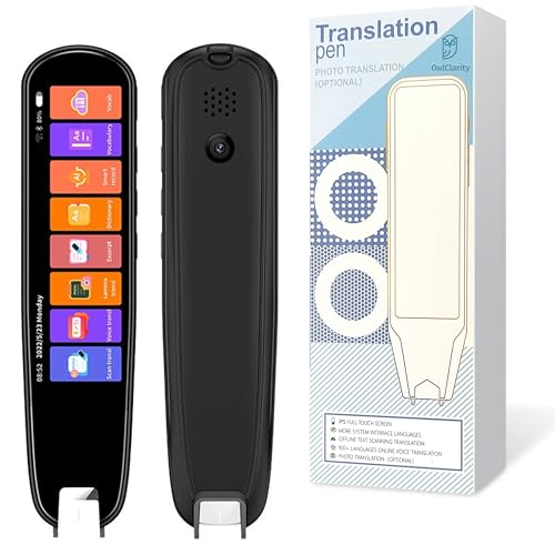 OwlClarity Translator Pen Scanner, Portable 134 Language Translator Device with 3.38 Inch Touch Screen, OCR Text to Speech, Wi-Fi Wireless Reading Pen for Dyslexia