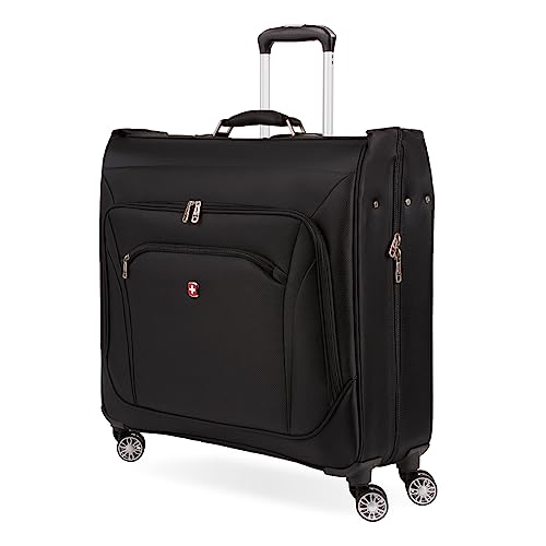 SwissGear 7895 Premium Rolling Garment Bag, Black, 24' Spinner Edition