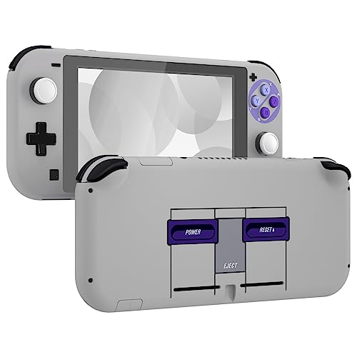 eXtremeRate Classic SNES Style DIY Replacement Shell for Nintendo Switch Lite, NSL Handheld Controller Housing w/Screen Protector, Custom Case Cover for Nintendo Switch Lite
