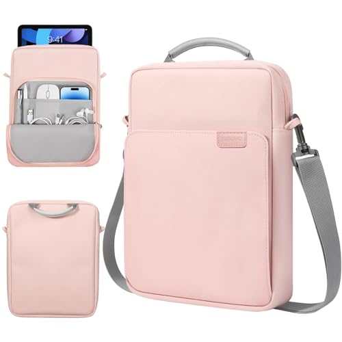TiMOVO 9-11' Tablet Sleeve Bag Case with Shoulder Strap for iPad 10.2 2021-2019, iPad 10th Generation 2022, iPad Air 5/4 10.9, iPad Pro 11 2022-2018, Galaxy Tab S9/S8/A8/A7 2023, Pink