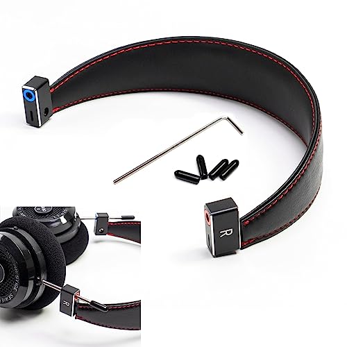 Voarmaks Aluminum Alloy Removable Headband with Top Head Steel Beam Synthetic Leather Compatible with Grado SR60 SR80 SR125 SR225 SR325 PS500 GS1000 PS100 PS1000 PS500 RS1 RS2 Alessandro Headphone