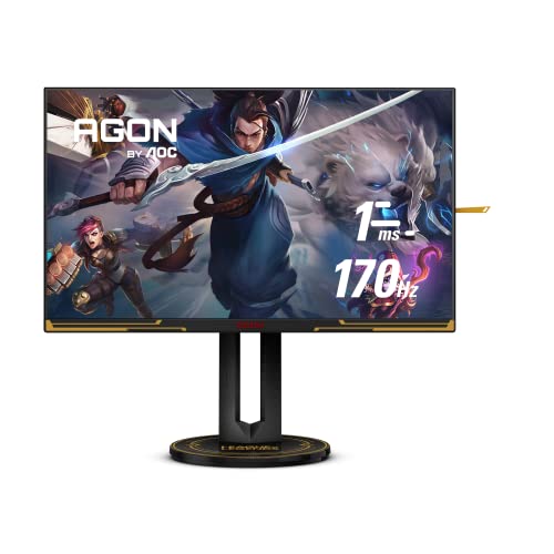 AOC Agon PRO AG275QXL 27' League of Legends Official Tournament Gaming Monitor, QHD 2K 170Hz 1ms, G-SYNC Compatible, Height-Adjustable, PS5 Xbox Switch