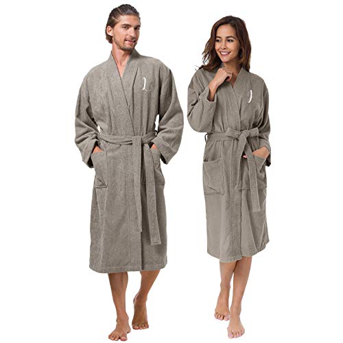 AW BRIDAL 2Pcs Personalized Wedding Gifts Matching Robes for Couples Set Long Kimono Robe Hotel Robe Personalized Embroidery Monogram, Falcon//CX1901//
