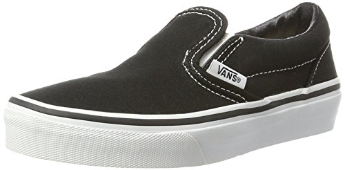 Vans Unisex CLASSIC SLIP-ON Sneakers, Black/True White, 10.5 M US Little Kid