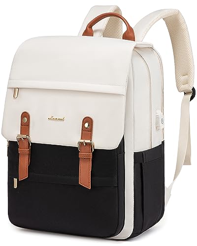 LOVEVOOK Laptop Backpack for Women Vintage Travel Backpack Purse Airline Approved 15.6 Inch Large Computer Backpack Fashion Teacher Nurse Bag for Work Business College