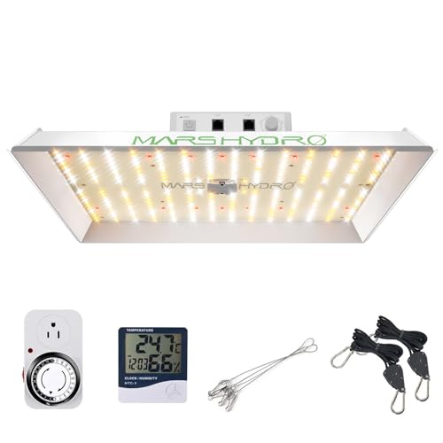 MARS HYDRO 2024 New TS1000 150 Watts LED Grow Lights for Indoor Plants, Patented Reflector Dimming Daisy Chain Sunlike Full Spectrum Growing Lamps for Seedlings Veg Bloom in 3x3 Grow Tent Greenhouse