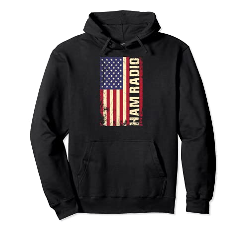 USA Flag Amateur Ham Radio Day Celebration Gift Pullover Hoodie