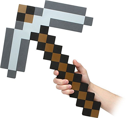 Think Geek Minecraft Pick Axe Foam Weapon Action Figure Accessory