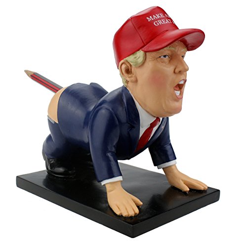 The Original Dump-a-Trump Pen Holder - Funny Donald Trump White Elephant Gift