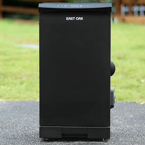 EAST OAK 30' Electric Smoker with Side Wood Chip Loader, 725 sq inches, Extra Long Consistent Smoking Smokers with Digital Control and 4 Removable Racks for Outdoor Kitchen, BBQ, Backyard, Black
