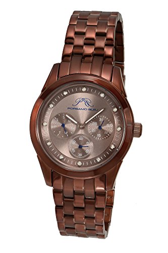 Porsamo Bleu Luxury Diana Stainless Steel Brown Ladies' Diamond Watch 741DDIS