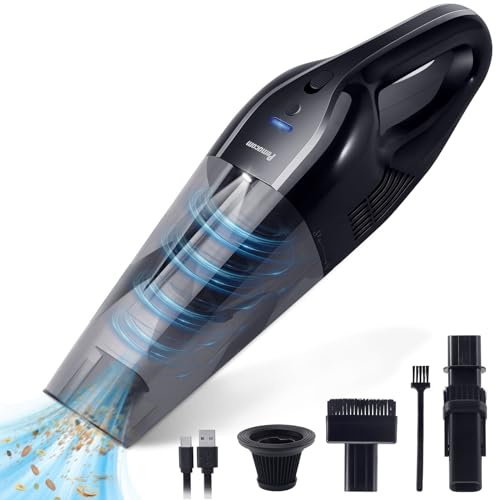 Handheld Vacuum Wireless Portable 10000Pa - Cordless Lightweight Low-Noise Fast Charging USB Vacuum Cleaner 800mL Capacity with LED Light Washable HEPA Filter Easy Cleaning for Home/Office/Car DW688