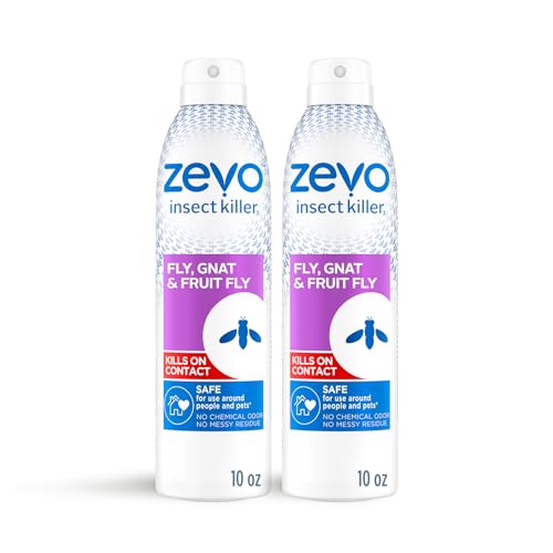 Zevo Flying Insect Killer - Fly, Gnat & Fruit Fly Aerosol Spray (2 Pack)