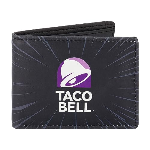 Concept One Taco Bell Wallet, Slim Bifold Wallet with Decorative Tin Case for Men and Women, Multicolor