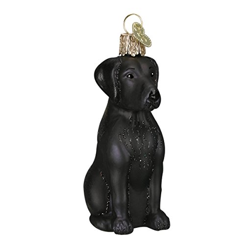 Old World Christmas Black Labrador Dog Collection Glass Blown Ornaments for Christmas Tree