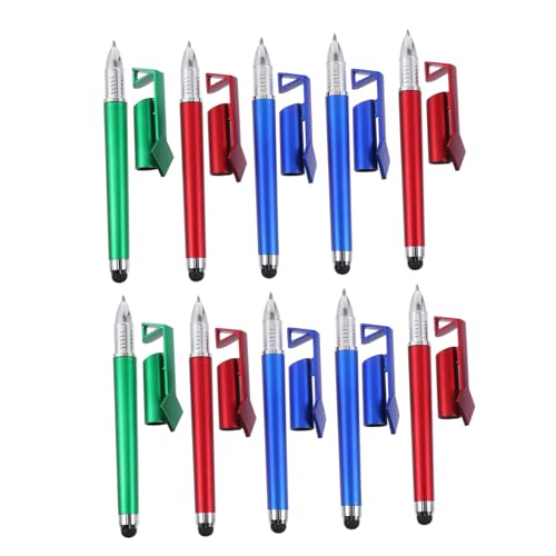 Veemoon 10pcs Touch Screen Safety Pen Red Pencil Tablet Pen Tablet Accessory Portable Touchscreen Pen Scratch-Resistant Touchscreen Pencil Flat Screen Tablet Supply Multifunction Plastic
