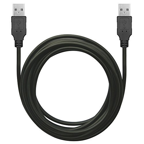 BesCable USB to USB Cable - Superspeed USB 2.0 Type A Male to Type A Male 24 / 28AWG Cable 7 Feet - Black