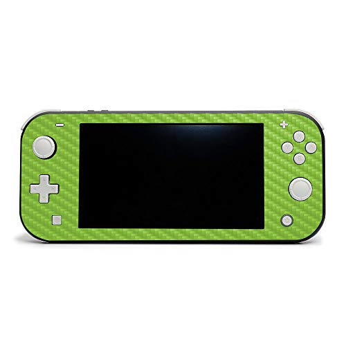 MightySkins Carbon Fiber Skin for Nintendo Switch Lite - Lime Green | Protective, Durable Textured Carbon Fiber Finish | Easy to Apply, Remove, and Change Styles | Made in The USA