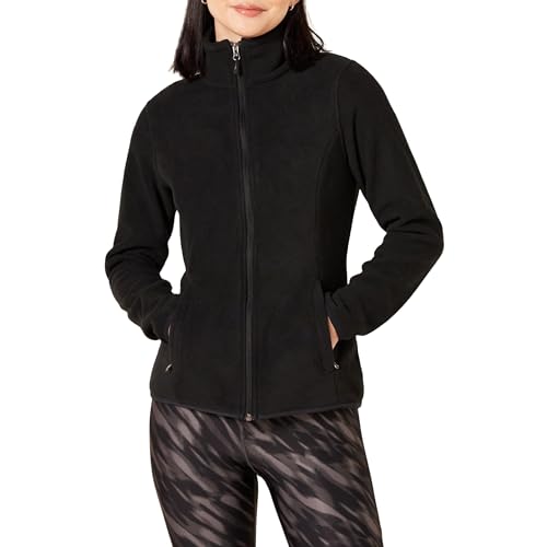 Amazon Essentials Women's Classic-Fit Full-Zip Polar Soft Fleece Jacket (Available in Plus Size), Black, XX-Large