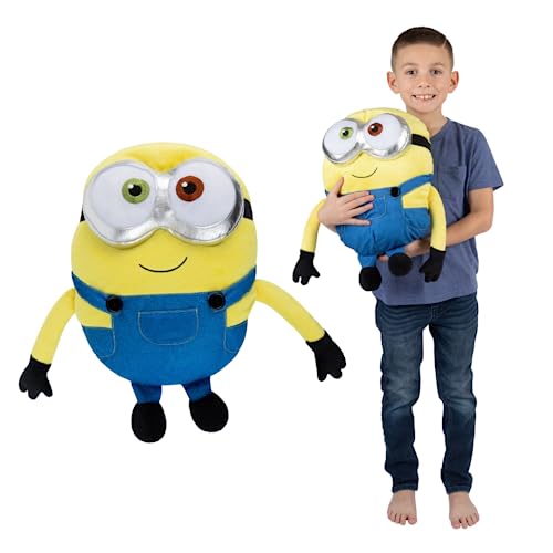 Franco Minions: The Rise of Gru, Bedding Super Soft Plush Bob Cuddle Pillow Buddy, (Official Minions Product)