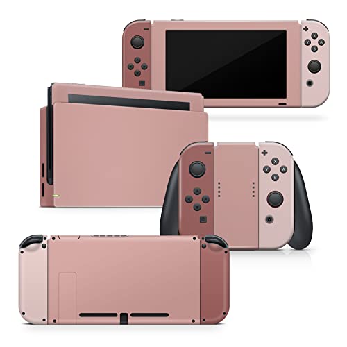 Tacky Design Retro Skin Compatible with Nintendo Switch Skin - Premium Vinyl 3M Brown Colorwave,Color Blocking Nintendo Switch Stickers Set - Switch Skin for Console, Dock, Joy Con - Decal Full Wrap
