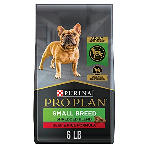 Purina pro plan High Protein Small Breed Dog Food, Shredded Blend Beef & Rice Formula - 6 lb. Bag