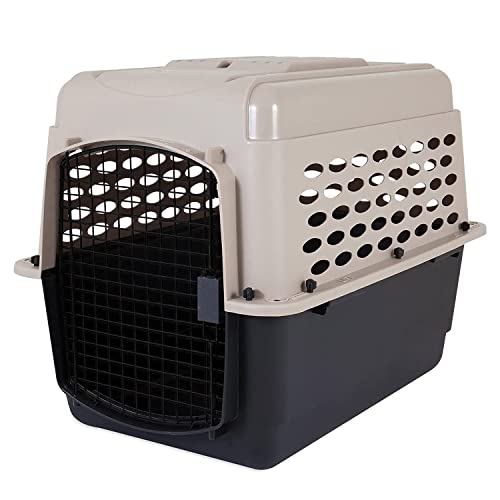 Petmate Vari Dog Kennel 32', Taupe & Black, Portable Dog Crate for Pets 30-50lbs, Made in USA