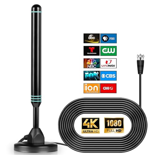 TV Antenna,TV Antenna Indoor, HD Antenna for Smart TV and All TV,TV Antenna for Local Channels,Support 4K 1080p with Signal Booster Antenna TV Digital HD Indoor & Outdoor- 15FT Coax HDTV Cable