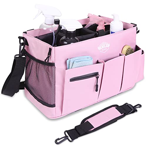 Noelen Gad Large Wearable Cleaning Caddy Bags with Handle and Shoulder and Waist Straps,for Cleaning Supplies,for Furniture Storage,Car Organizer