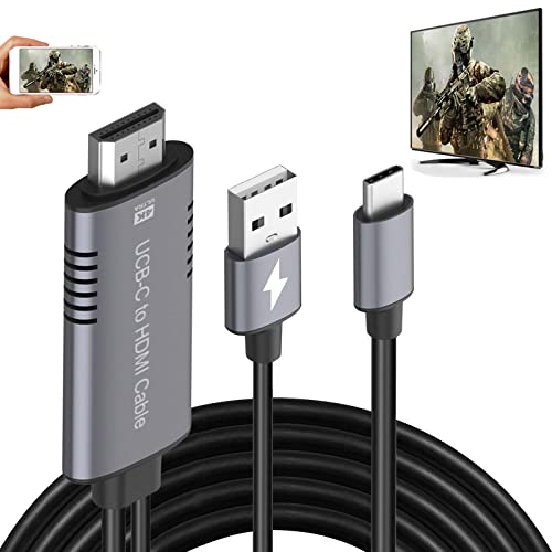 HDMI Adapter USB Type C Cable MHL 4K HD Video Digital Converter Cord Mirror Charging for iMac MacBook Samsung Laptop Galaxy S21 S20 S10 S9 S8 Note 20 10 LG G8 G5 Android Phone to Monitor Projector TV