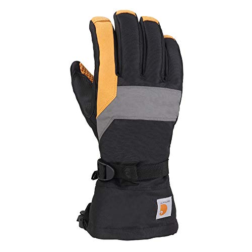 Carhartt mens Pipeline 2018 Cold Weather Gloves, Black/Dark Grey/Barley, XX-Large US