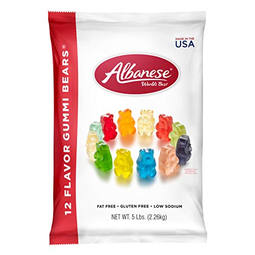 Albanese World's Best 12 Flavor Gummi Bears, 5lbs of Easter Candy, Great Easter Basket Stuffers