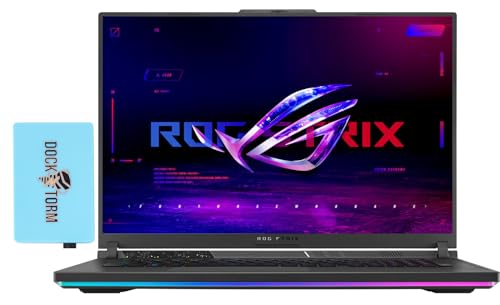 ASUS 2024 ROG Strix G18 Gaming Laptop 18' 240 Hz WQXGA Display (Intel i9-14900HX 24-Core, GeForce RTX 4070 8GB, 32GB DDR5, 1TB SSD, Per Key RGB KYB, Thunderbolt 4, WiFi 6E, Win 11 Pro) w/DKZ Hub