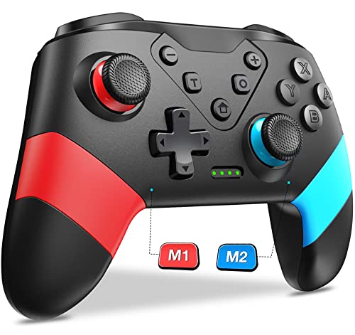 Switch Controller, Wireless Switch Controller for Switch/Switch Lite/Switch OLED, Extra Switch Controller with Paddles, Programmable Switch Control Remote Gamepad with Back Buttons,Wake-up,Turbo
