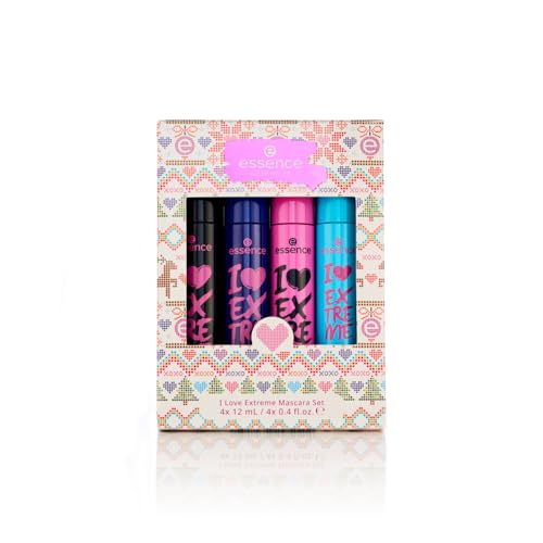 essence I Love Extreme Mascara Holiday Set | 4 Mascaras in 1 Set | Vegan & Cruelty Free